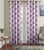 purple Polyester Plain Printed Door Curtains for Bedroom, Kitchen, Kids or Living Room