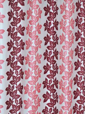 maroon Polyester Plain Printed Door Curtains for Bedroom, Kitchen, Kids or Living Room 2