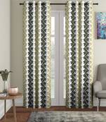 green Polyester Plain Printed Door Curtains for Bedroom, Kitchen, Kids or Living Room