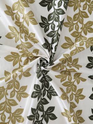 green Polyester Plain Printed Door Curtains for Bedroom, Kitchen, Kids or Living Room 4