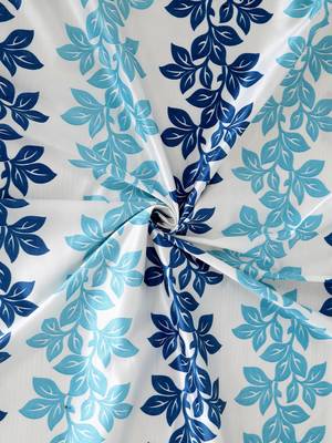 blue Polyester Plain Printed Door Curtains for Bedroom, Kitchen, Kids or Living Room 4