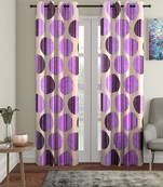 purple Polyester Plain Printed Door Curtains for Bedroom, Kitchen, Kids or Living Room