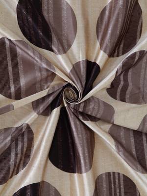 brown Polyester Plain Printed Door Curtains for Bedroom, Kitchen, Kids or Living Room 4