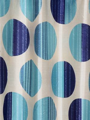 blue Polyester Plain Printed Door Curtains for Bedroom, Kitchen, Kids or Living Room 2