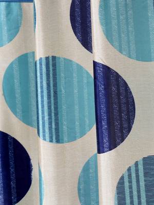 blue Polyester Plain Printed Door Curtains for Bedroom, Kitchen, Kids or Living Room 3