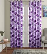 purple Polyester Plain Printed Door Curtains for Bedroom, Kitchen, Kids or Living Room