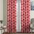 pink Polyester Plain Printed Door Curtains for Bedroom, Kitchen, Kids or Living Room