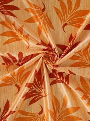 orange Polyester Plain Printed Door Curtains for Bedroom, Kitchen, Kids or Living Room 4