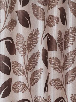 brown Polyester Plain Printed Door Curtains for Bedroom, Kitchen, Kids or Living Room 2