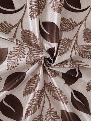 brown Polyester Plain Printed Door Curtains for Bedroom, Kitchen, Kids or Living Room 4