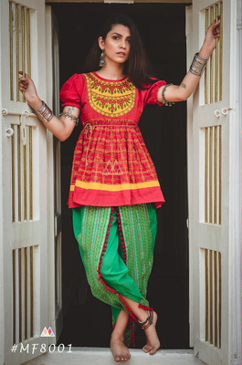 Green Khadi Embroidered Kedia With One Size Sleeve And Tulip Pants Set  1