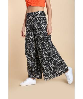 black printed cotton palazzo 3