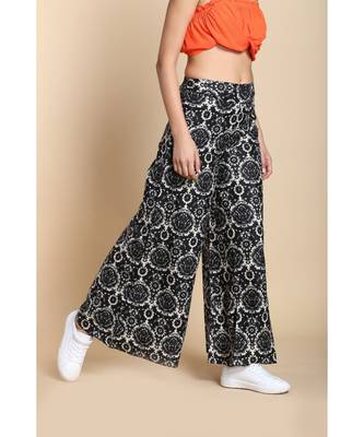 black printed cotton palazzo 4