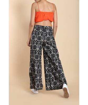 black printed cotton palazzo 5