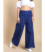 blue printed cotton palazzo