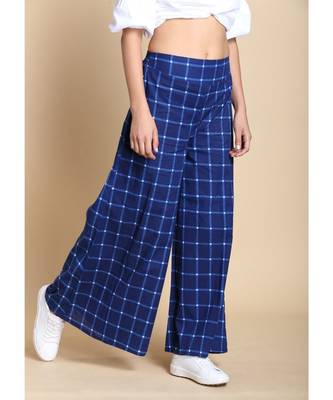 blue printed cotton palazzo 3