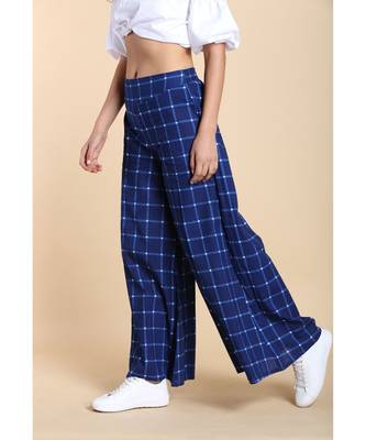 blue printed cotton palazzo 4