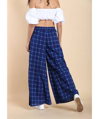 blue printed cotton palazzo 5