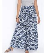 blue printed cotton palazzo