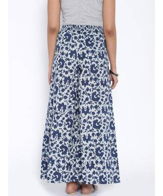 blue printed cotton palazzo 3
