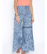 blue printed cotton palazzo