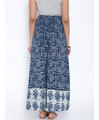 blue printed cotton palazzo 3