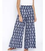 blue printed cotton palazzo