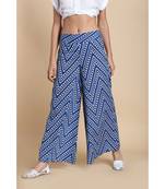 blue printed cotton palazzo