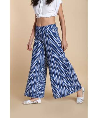 blue printed cotton palazzo 4
