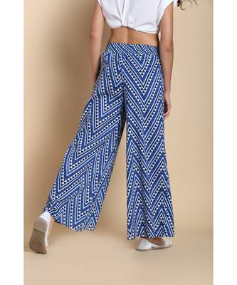 blue printed cotton palazzo 5