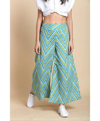 multicolor printed cotton palazzo 1