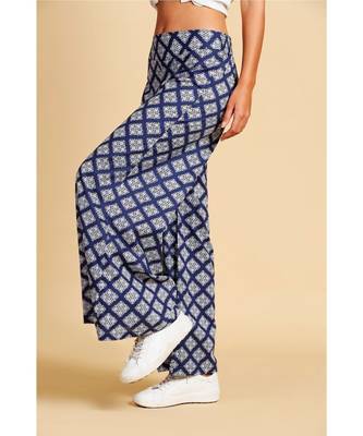 blue printed cotton palazzo 4