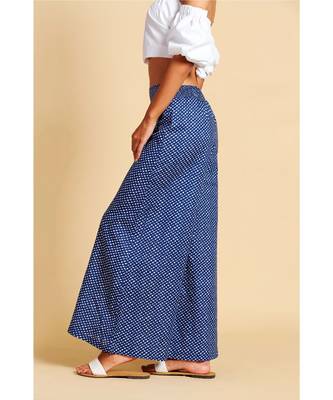 blue printed cotton palazzo 4
