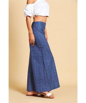 blue printed cotton palazzo 5