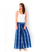 blue printed cotton palazzo