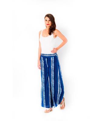 blue printed cotton palazzo 2