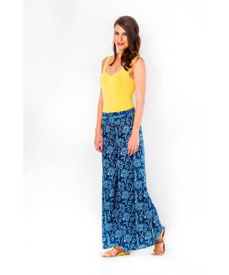 blue printed cotton palazzo 2