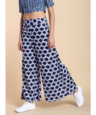 blue printed cotton palazzo 4