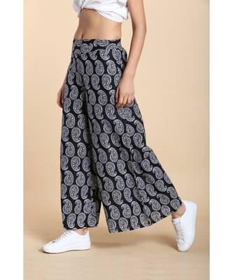 black printed cotton palazzo 4
