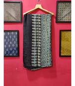 Navy Blue Modal Ajrakh Printed saree