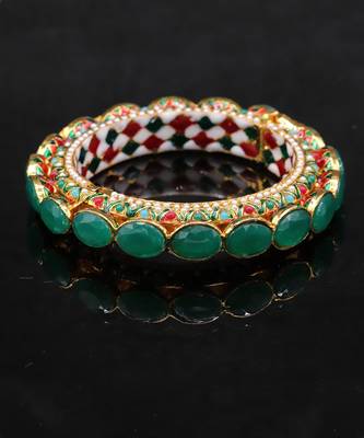 green meenakari bangles 1