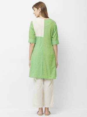 Green printed cotton kurtas-and-kurtis 2
