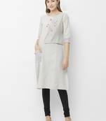 Black printed cotton kurtas-and-kurtis