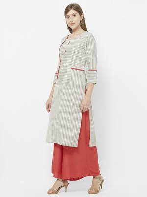 Red printed cotton kurtas-and-kurtis 4