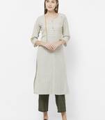 Yellow printed cotton kurtas-and-kurtis