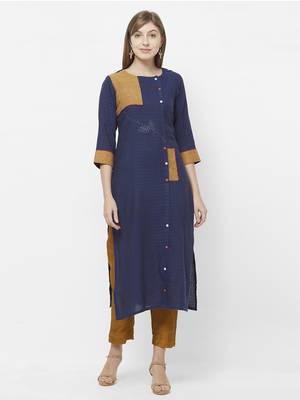 Blue printed rayon kurtas-and-kurtis 1