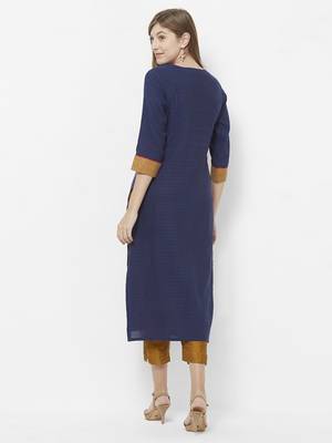 Blue printed rayon kurtas-and-kurtis 2