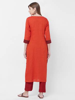 Red printed rayon kurtas-and-kurtis 2