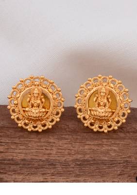Laxmi earrings bush type opening one gram gold 1