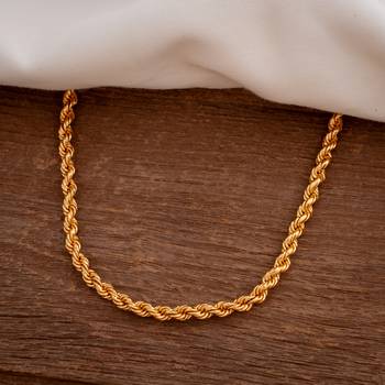 Rope chain 24" Medium length one gram gold 1